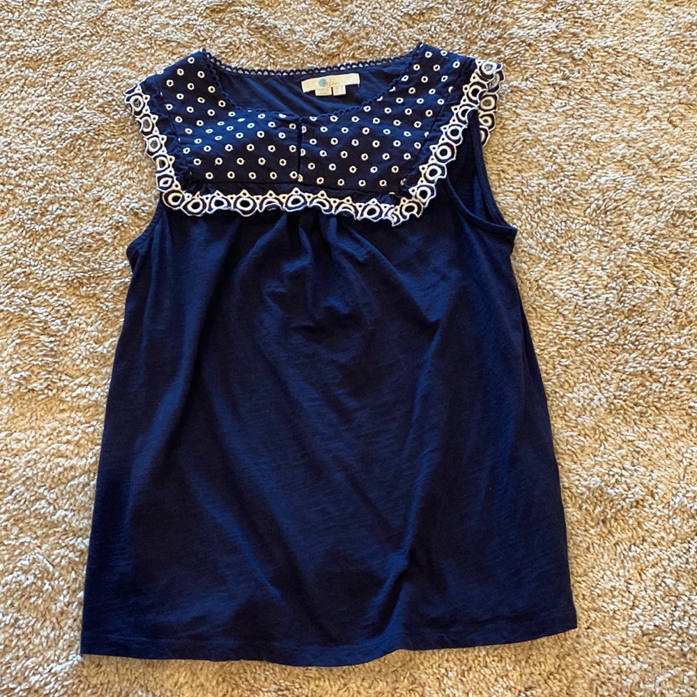 Boden embroidered sleeveless top